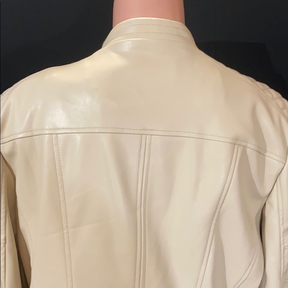 NWT CALVIN KLEIN Faux Leather Motorcycle Jacket - Picture 7 of 9